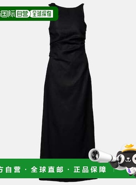 1h可退 潮奢 FAITHFULL THE BRAND 女士 Cera 亚麻中长连衣裙