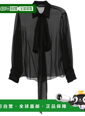 VALENTINO 女士衬衫 5B0AB6T02UP0NO AW2024 黑色