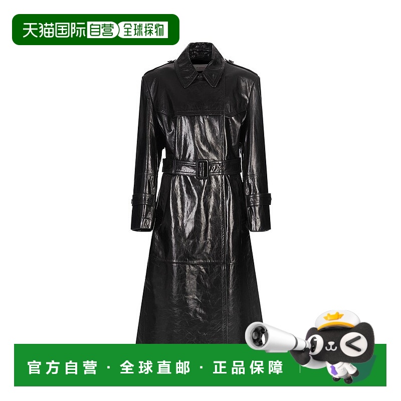 1h可退 潮奢 Sportmax 斯宝麦斯 女士 长袖皮风衣 2422476013600