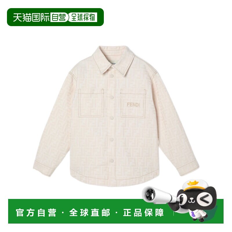 FENDI 女童夹克 JUA280AY8VF0XW5 AW2026 白色 牛仔布衬衫外套
