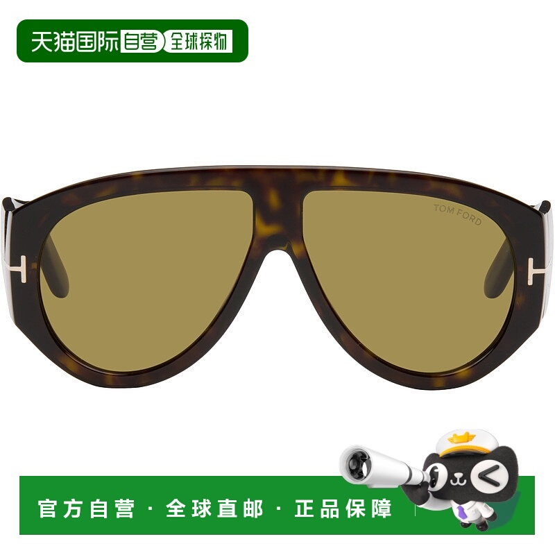 1h可退 潮奢 Tom Ford 汤姆 福特 女士 棕色 Bronson 太阳镜 FT10