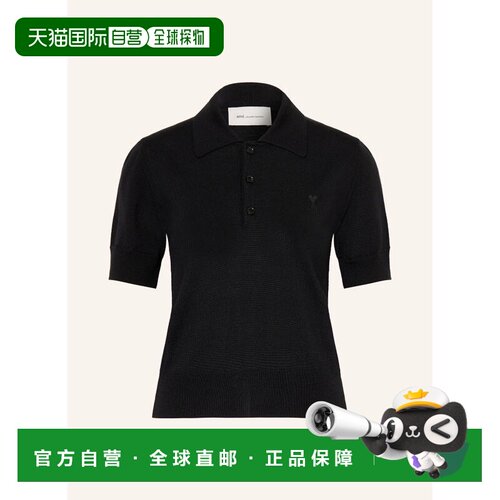 Ami Paris 女士POLO衫 100321700313000 CO 黑色 Merinowool Knit