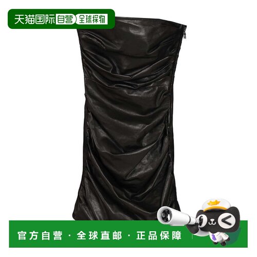 AMIRI 女士连衣裙 AWDRCA1091BLACK SS2026 黑色 ROUCHED LEATHER