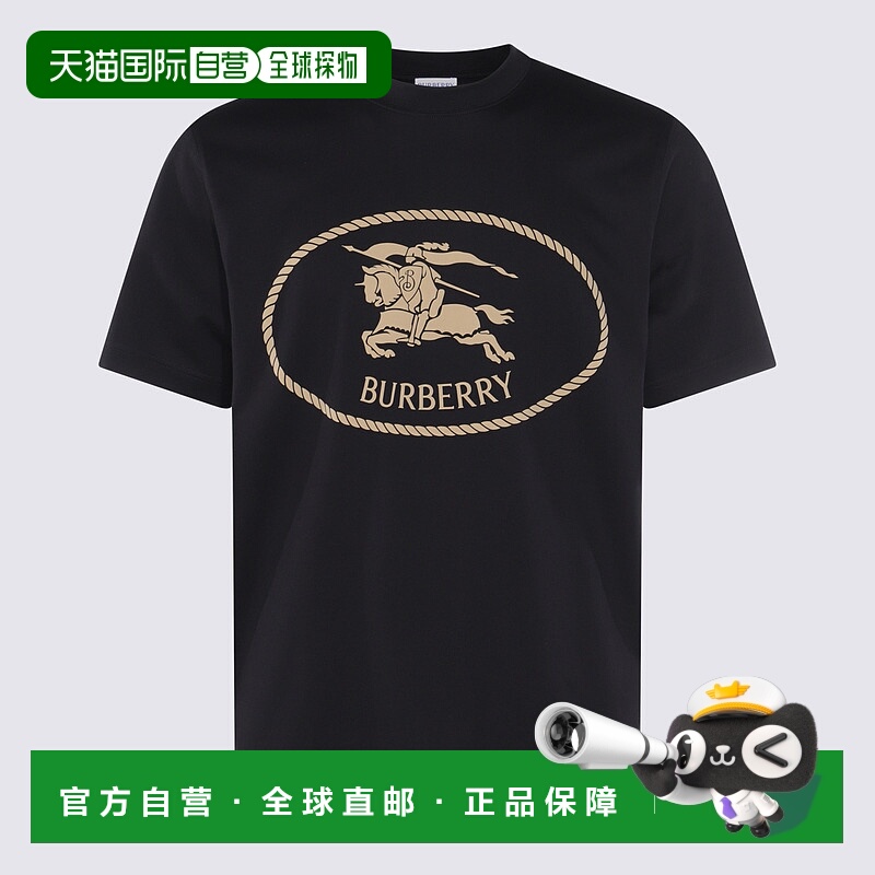 1h可退 BURBERRY 男士T恤 8110953A1189 AW2025 黑色 AU25-MW-TAL