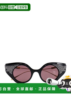 GUCCI 女士眼镜 733370J07411023 SS2024 灰色 Cat-Eye Sunglasse