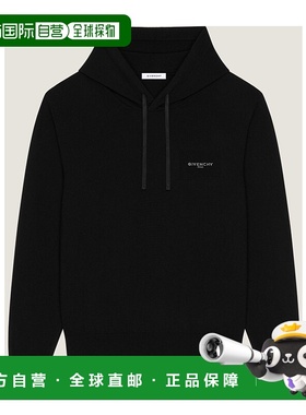 GIVENCHY 男士卫衣 BM90WP4YP3001 SS2025 黑色 羊毛羊绒长袖连帽