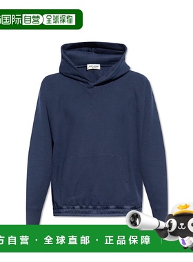 SAINT LAURENT 男士针织毛衣 773358Y36SW4140 CO 蓝色卫衣