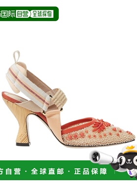 FENDI 女士凉鞋 8J8743AU2ZF1SZ8 SS2025 花色 Colibrì  中跟露