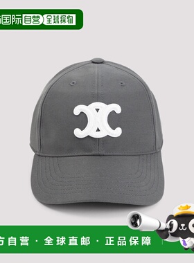 CELINE 男士帽子 AA06F234X08AD SS2026 灰色 Triomphe Logo棒球