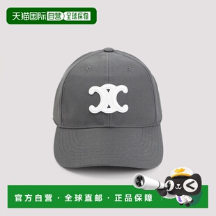 CELINE 男士帽子 AA06F234X08AD SS2026 灰色 Triomphe Logo棒球