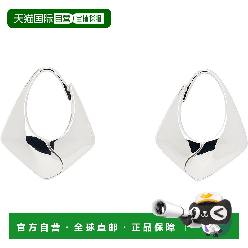 1h可退 潮奢 Sophie Buhai 女士 银色大号 Pyramid 耳环 SS23E12S