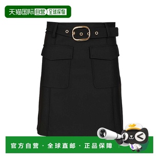 黑色 CELINE AW2025 RJ03I523K38NO 腰带环半身裙 女士半身裙