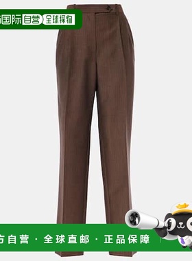 1h可退 潮奢 The Row 女士 Norbert 马海毛羊毛直筒长裤直筒裤