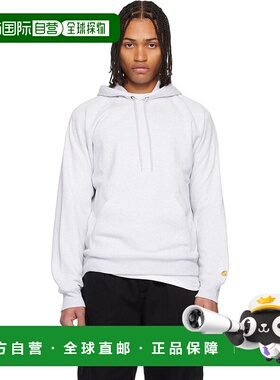 1h可退 潮奢 CARHARTT WIP 男士 灰色 Chase 连帽衫 I033661抓绒