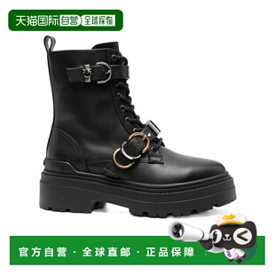PINKO 黑色 女士靴子 AW2025 圆头短筒靴 SD0407P087Z99 1h可退