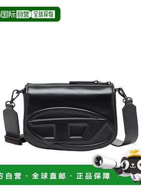 DIESEL 男士单肩包 X10223PR818T8013 SS2025 黑色 1dr 单肩包