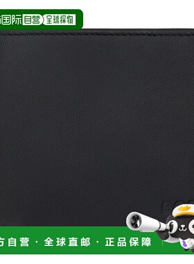 1h可退 潮奢 BOSS 波士 男士 黑色 Embossed-Logo Coin 钱包 5047