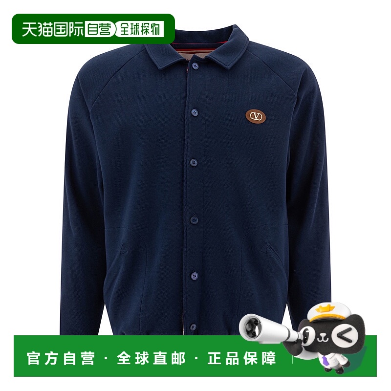 1h可退 VALENTINO 男士POLO衫 VMF28SAQCD51 SS2025 蓝色长袖