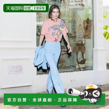 DIESEL 女士T恤 A177190AKBY33L SS2025 花色 短袖T恤