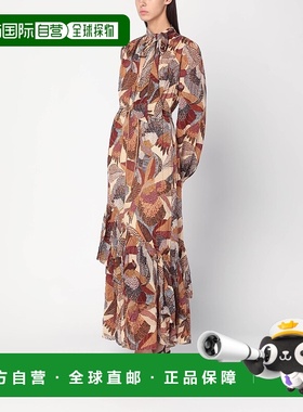 1h可退 潮奢 FARM RIO 女士 cream-colored 长款印花连衣裙 33984