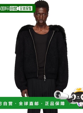 1h可退 潮奢 Moose Knuckles 男士 黑色 CJ Split 连帽衫 M34MK68