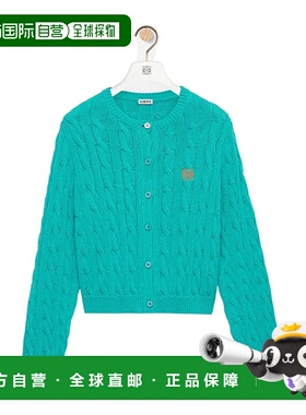 LOEWE 女士针织衫 S359Y16KA55150 AW2025 绿色 长袖开衫