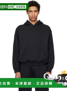 1h可退 潮奢 SKIMS 男士 黑色 Fleece Lounge Relaxed 连帽衫 PLP