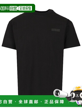 GIVENCHY 男士T恤 BM71NK3YRP001 CO 黑色 T-shirt with logo pat