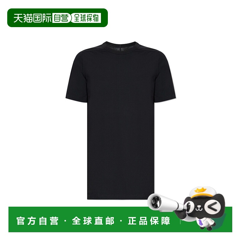 1h可退 RICK OWENS 男士T恤 RU02E1264JA09 AW2025 黑色 'Level T