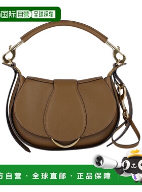 1h可退 CHLOÉ 女士斜挎包 C25SS581O3220V SS2025 棕色 翻盖单肩