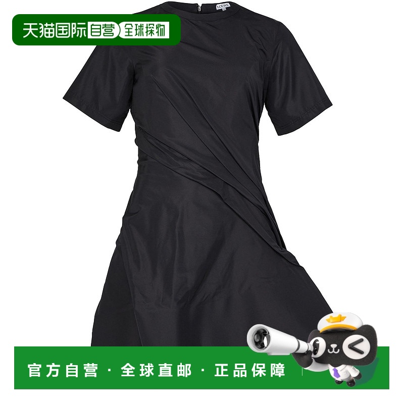 1h可退 潮奢 LOEWE 罗意威 女士 扭曲真丝混纺塔夫绸连衣裙