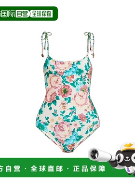 CHLOÉ 女士泳装 CH25UMB0747724T SS2025 花色 结饰带连体泳衣