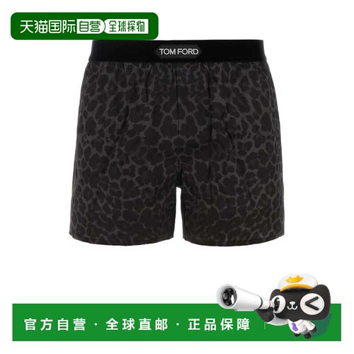 TOM FORD 男士短裤 T4LE41310029 CO 黑色 Printed stretch satin