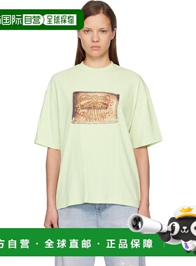 1h可退 潮奢 Acne Studios 艾克妮 女士 绿色徽标 T 恤 CL0391