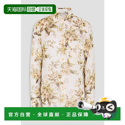 1h可退 潮奢 ZIMMERMANN 女士 ramie-gauze 印花衬衫 9845TSS245S