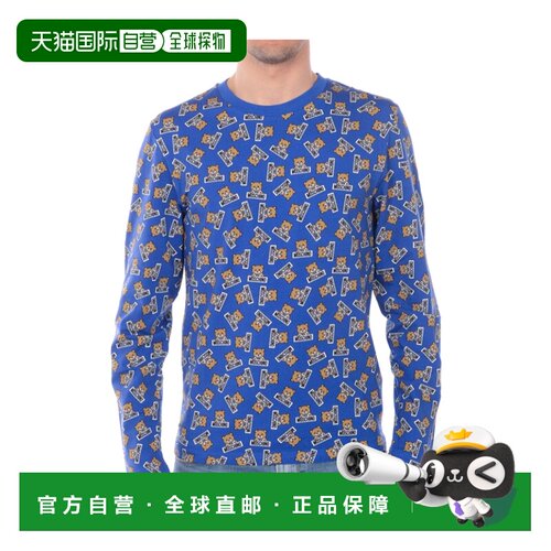 MOSCHINO 男士T恤 A19128126BLUBLUE SS2022 蓝色长袖