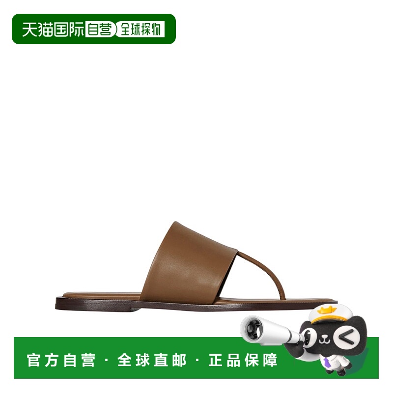 1h可退 THE ROW 女士凉鞋 F1534L57FAW AW2024 棕色 Signum 皮革