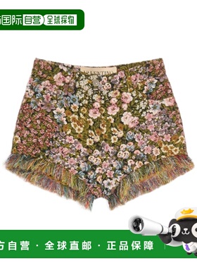 VALENTINO 女士短裤 BRF20Y9Y6K92 SS2026 绿色 图案短裤