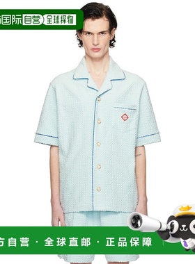 1h可退 潮奢 Casablanca 男士 蓝色 Monogram Towelling 衬衫 UMP