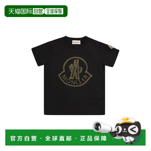 MONCLER 男童T恤 K29548C0002689AFV999 CO 黑色