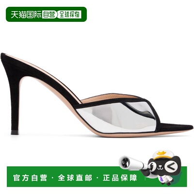 潮奢 Gianvito Rossi 吉安维托 罗西 女士 黑色 & 银色 Confetti