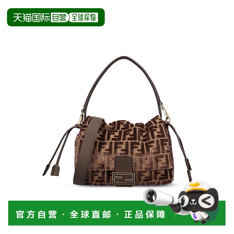 1h可退 FENDI 女士手提包 8BR833AT14F0L1BAI25 AW2025 巧克力色