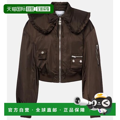 1h可退 潮奢 GANNI 甘尼 女士 Duchess 短夹克 brown棕色 舒适时