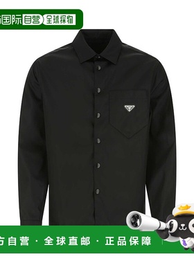 PRADA 男士T恤 SC514S2021WQ8F0002 AW2025 黑色 NYLON SHIRT上衣