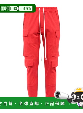 RICK OWENS 男士休闲裤 RU01D3337BA03 AW2024 红色