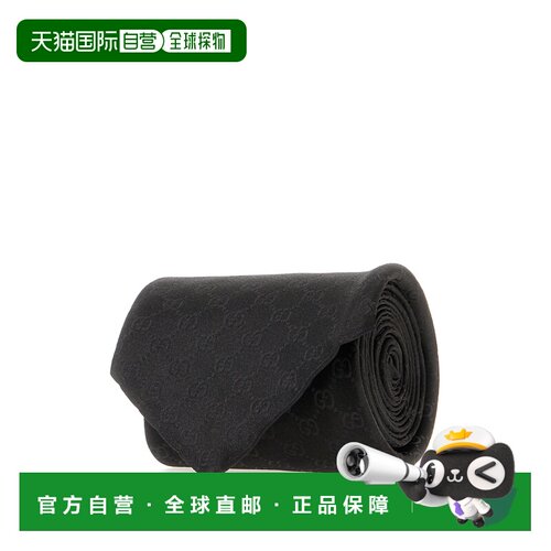 1h可退 GUCCI 男士领带 4565204B0021000 AW2026 黑色 Double G m