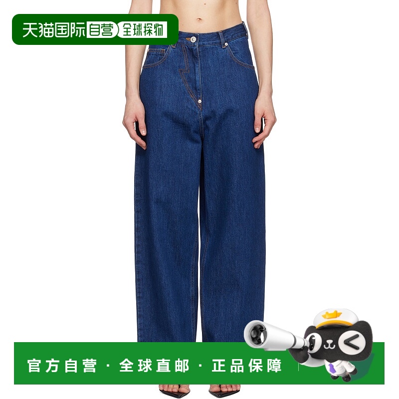 1h可退 潮奢 Pushbutton 女士 蓝色 Panty Cutout 牛仔裤 PB25100
