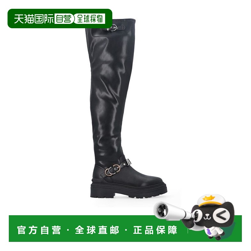1h可退 PINKO 女士靴子 SD0445E028Z99 AW2025 黑色 MIA 26 长筒