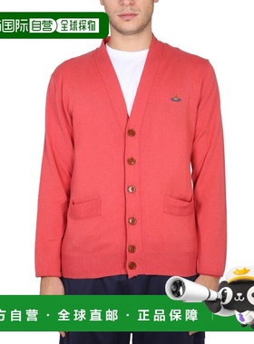 VIVIENNE WESTWOOD 男士针织衫 2701000D AW2022 红色羊绒开衫