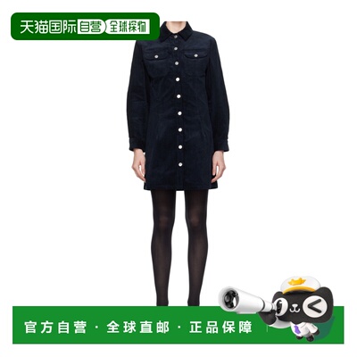 A.P.C. 女士大衣 COHBBF35123IAK AW2024 黑色 Bonnie 长袖连衣裙